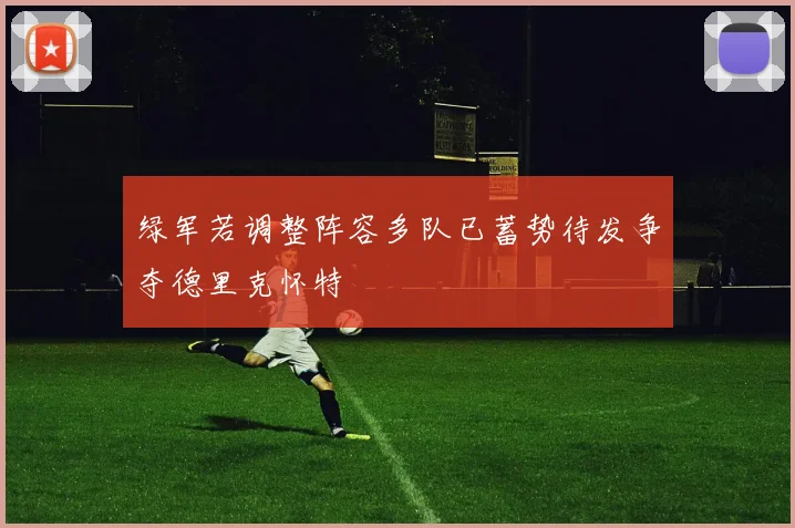 绿军若调整阵容多队已蓄势待发争夺德里克怀特